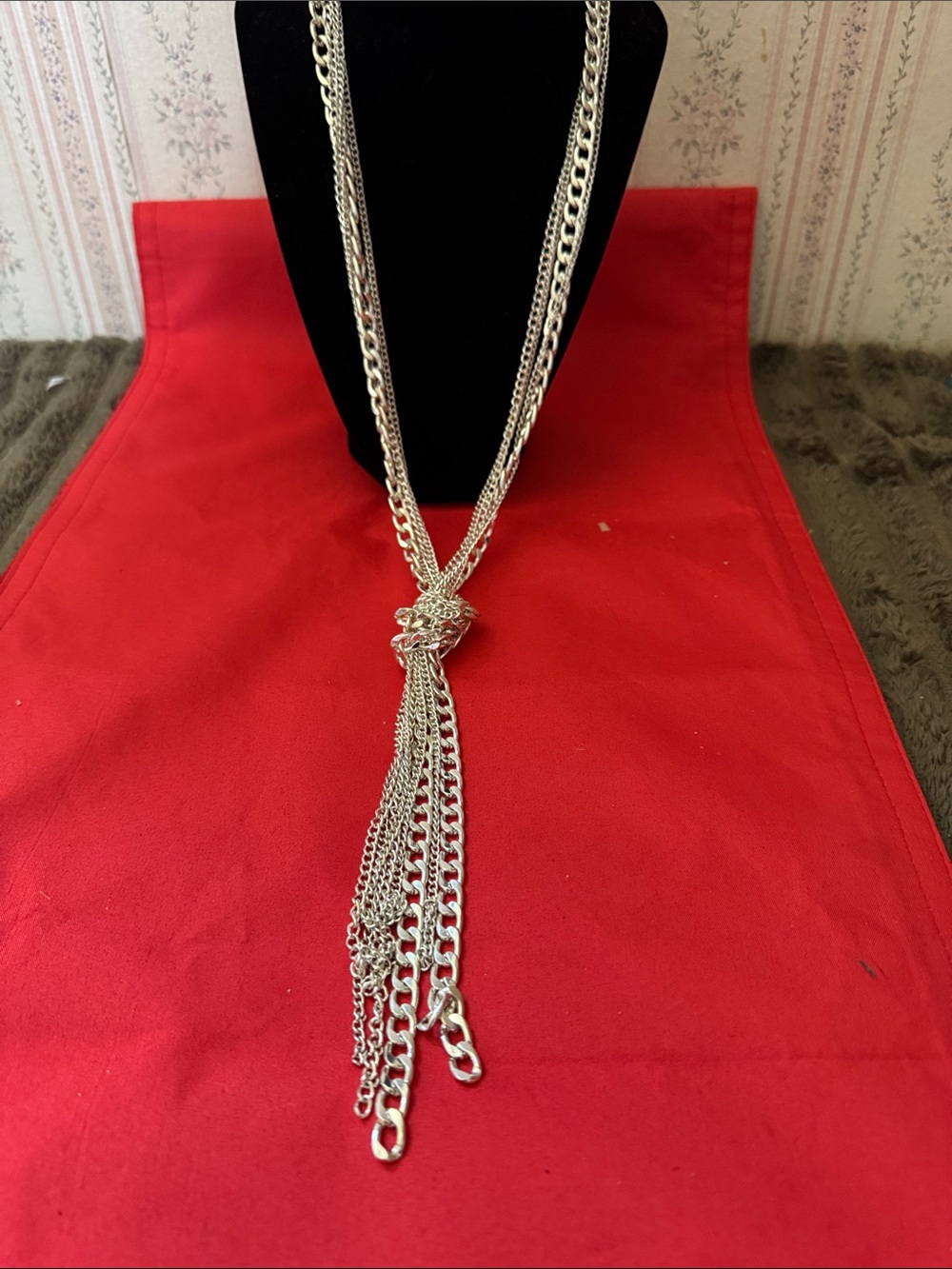 Charming Charlie Silver Twisted Necklace